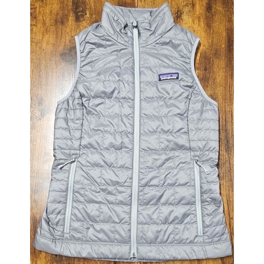 Patagonia Nano Puff Vest Women's XS Gray Primaloft Quilted Outdoor Hiking
